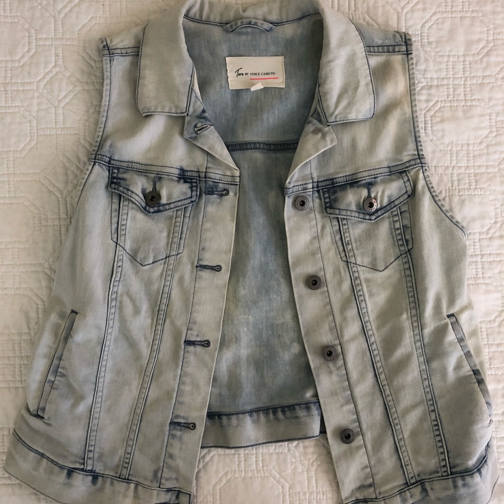 Vince Camuto Light Wash Denim Vest